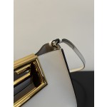 FENDI small beige Way new double F buckle handbag